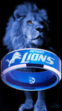 Detroit Lions Ring Blue & Silver Wedding Band | Sizes 4 - 17 #detroitlions #nfl