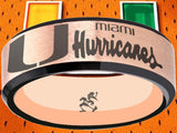 Miami Hurricanes Ring Rose Gold & Black Wedding Band | Sizes 6-13 #miami #hurricanes #TheU