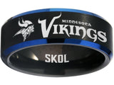 Minnesota Vikings Ring Black & Blue Wedding Band | Sizes 6-13 #vikings #skol #nfl