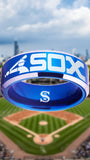 Chicago White Sox Ring Blue & Silver logo Ring Sizes 4 - 17 #whitesox #mlb