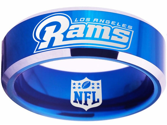 Los Angeles Rams Ring Blue Logo Ring Sizes 4 - 17 #rams